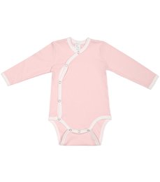 Боди детское Baby Prime, розовое с молочно-белым
